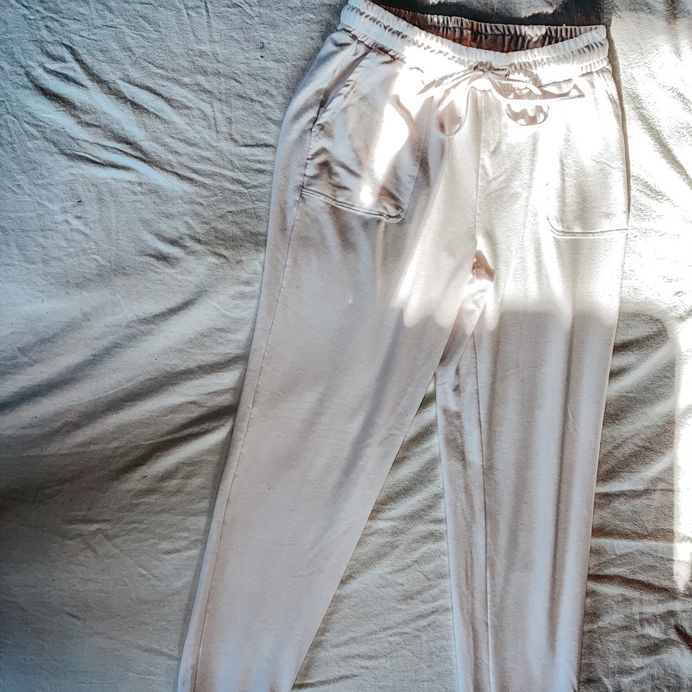 Rae Dunn White Joggers